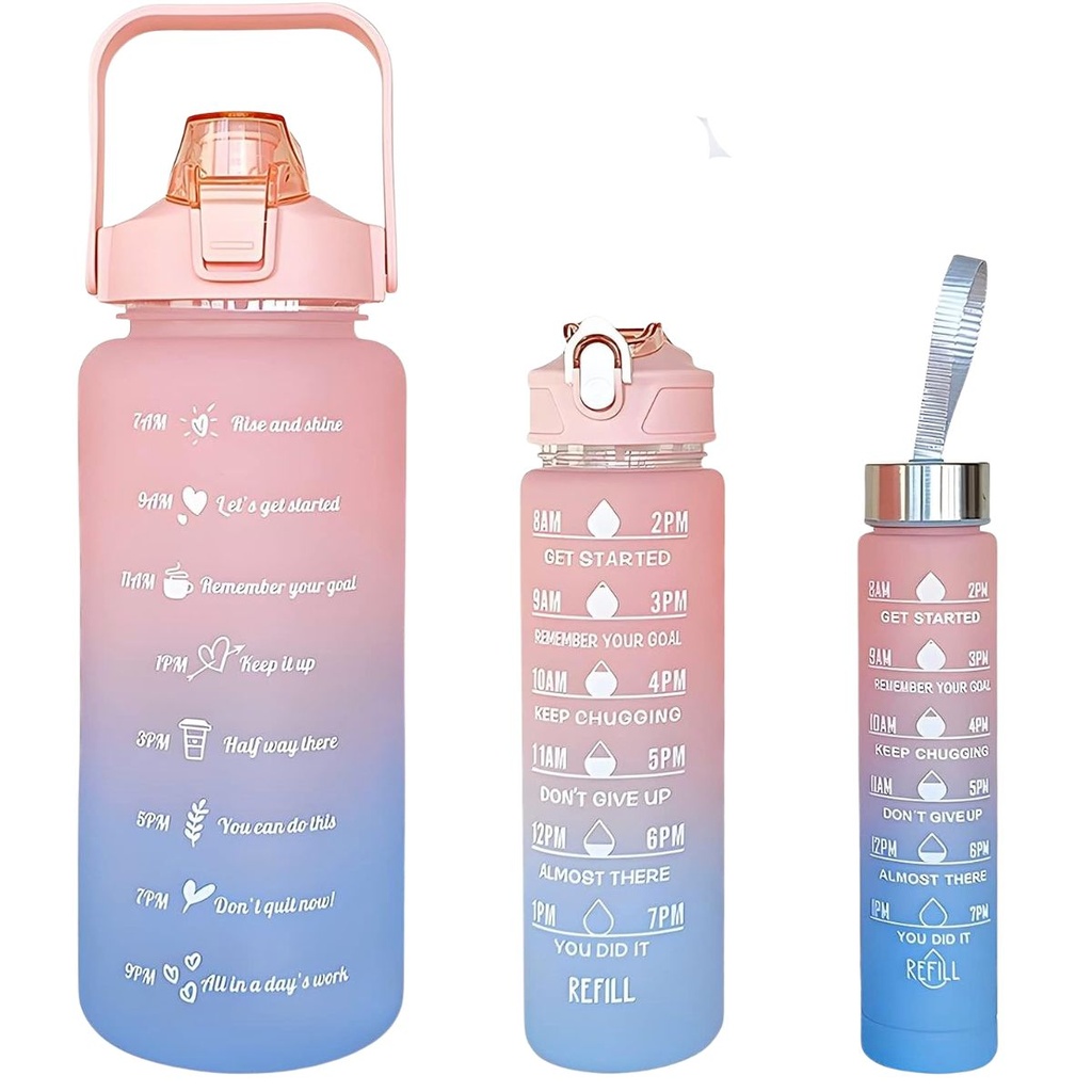 Botella Motivacional Triple Degradado 