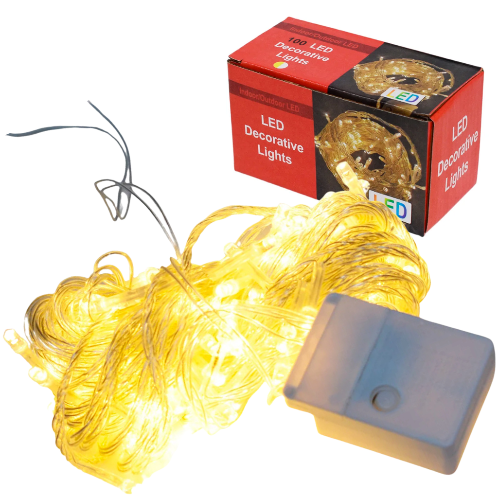 Serie Navidad Cable Blanco 100 Focos Cálida  ZSD-029