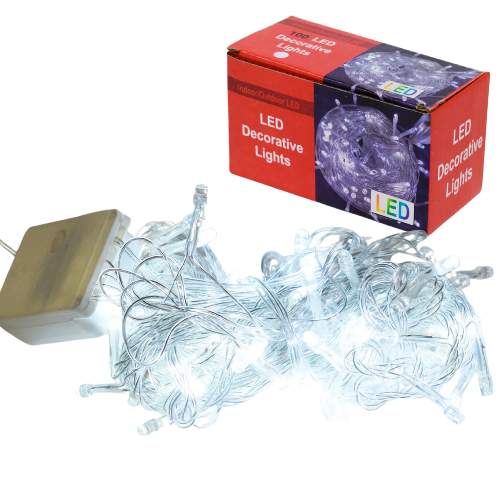 Serie Navidad Cable Blanco 100 Focos Blanco  ZSD-028