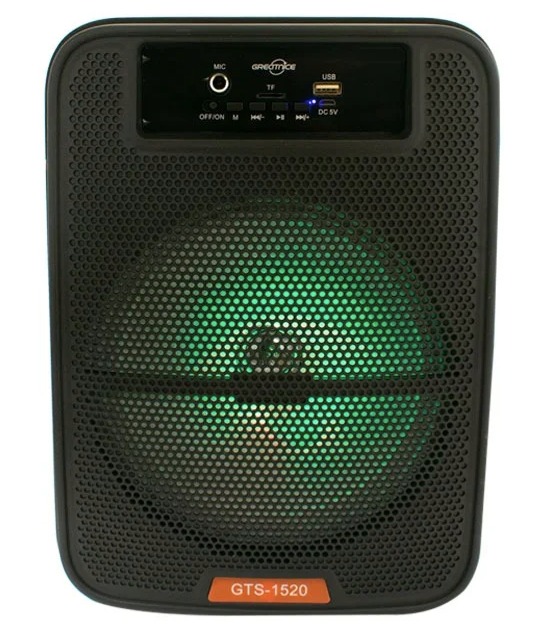 Bocina 8" micrófono, FM, USB, MIC, SD GTS-1520