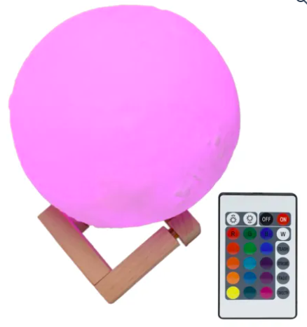 Lámpara Touch de Luna 3D 12 Colores AZMQ020