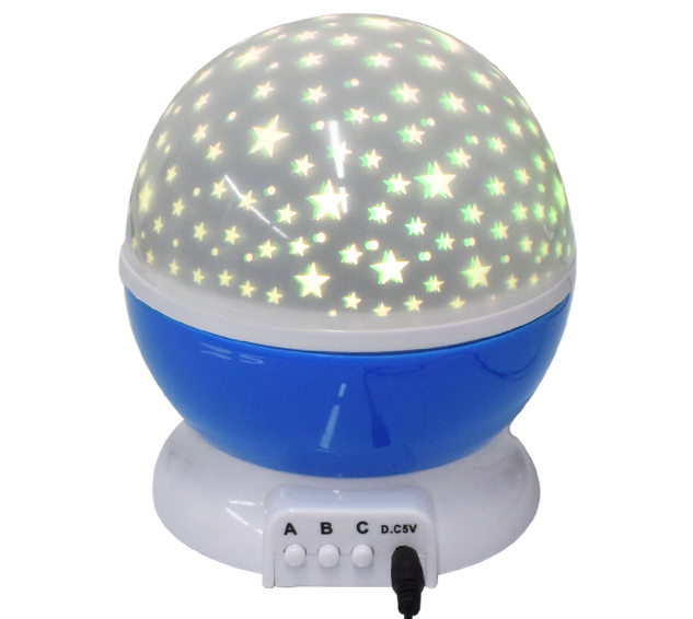 Lámpara Giratoria con Proyección de Estrellas AZMQ011