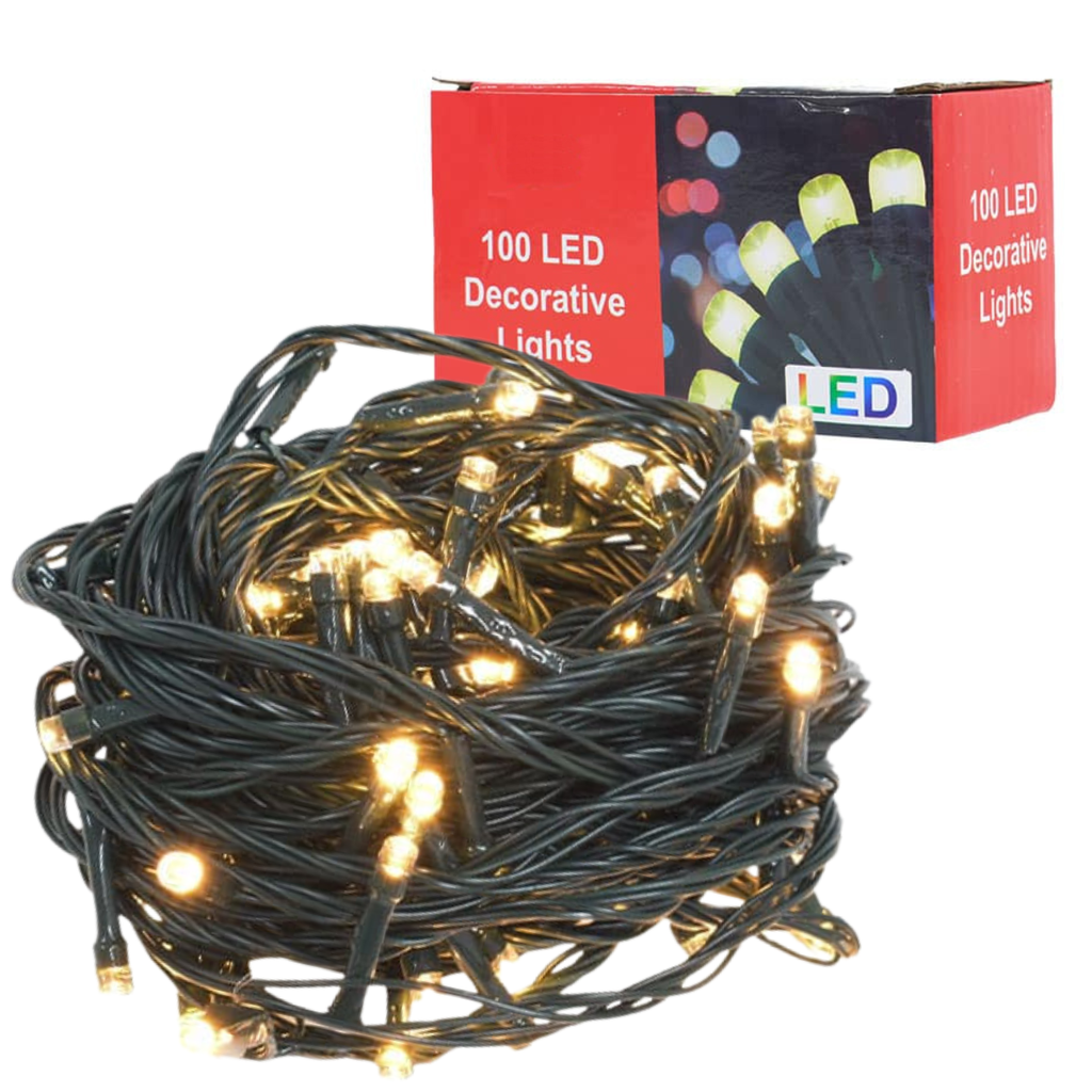 Serie Navidad Cable Verde 100 Focos Cálido  ZSD-060