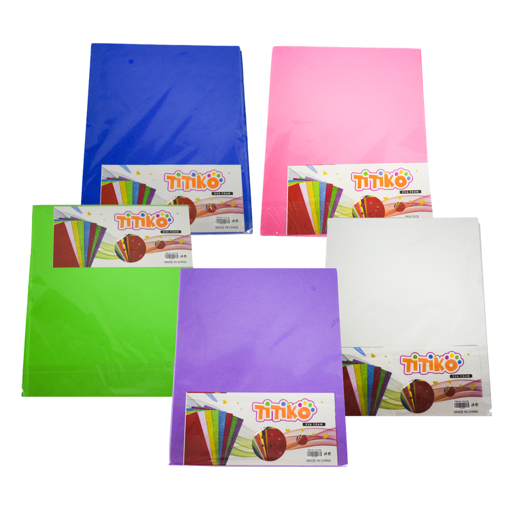 Hojas de foamy de Colores 10pzas Tamaño Carta  TK-616Z