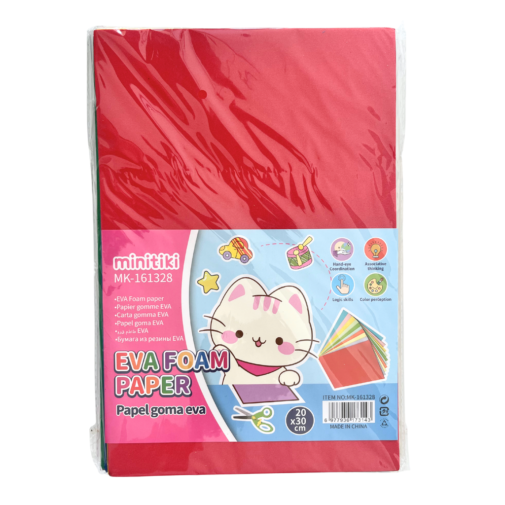 Hojas de Foamy Surtido de Colores 10pzas  MK-161328