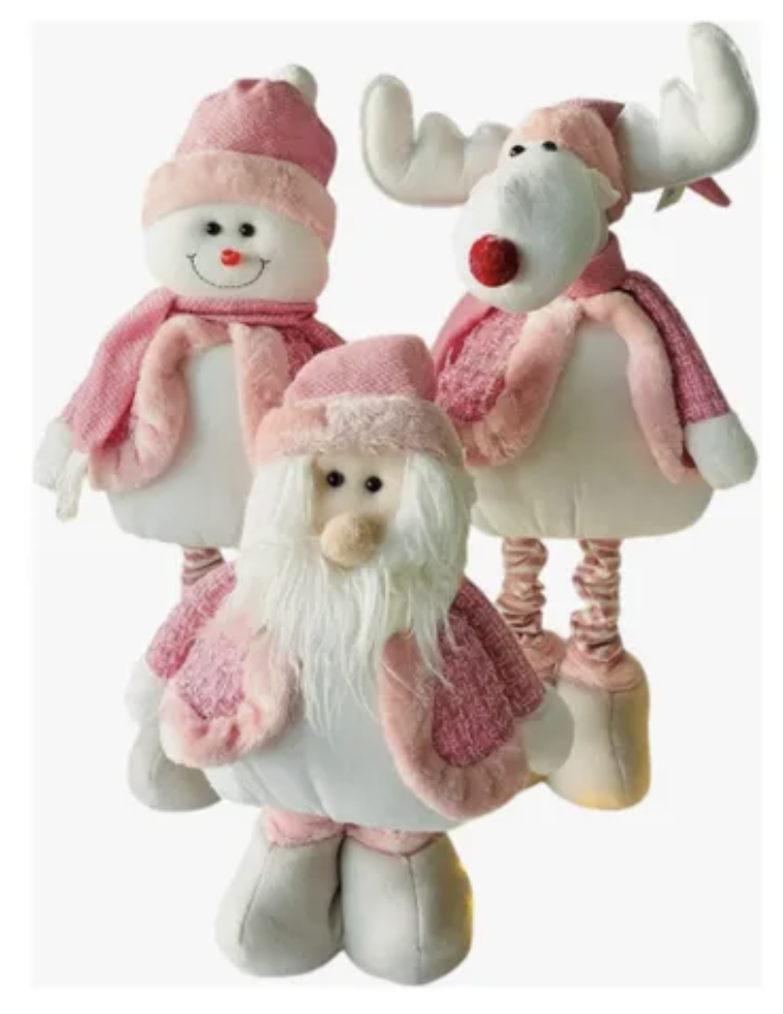 Muñeco Patón Navidad Rosa  2591