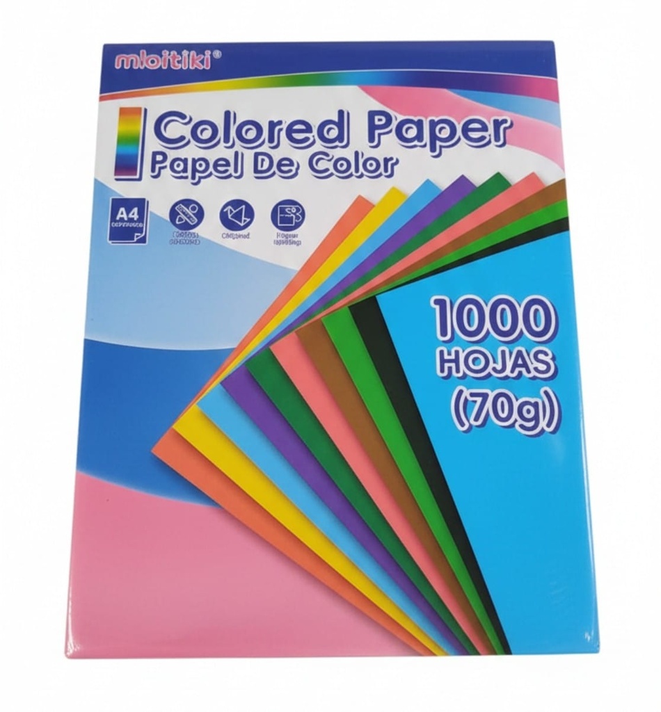 Hojas Tamaño Carta 1000pzas Colores Fuertes  MK1148CZ 