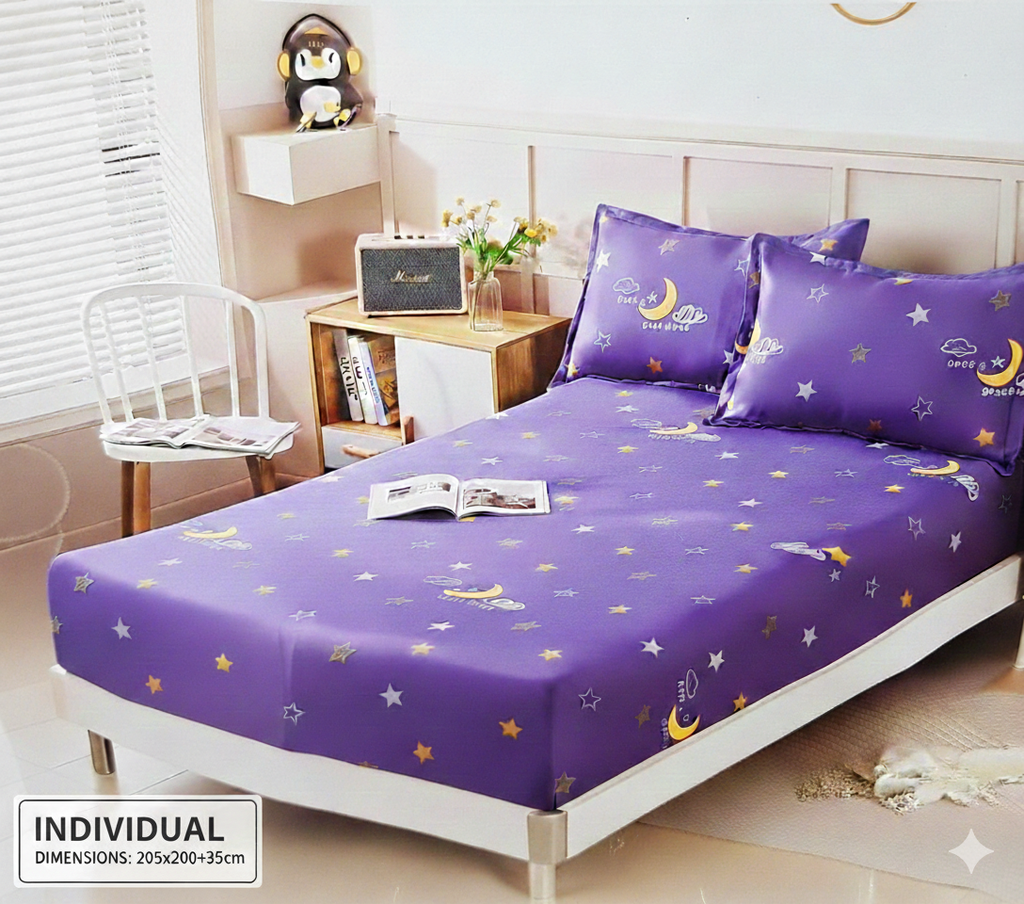 Sabana +2 Fundas de Almohada Individual Estampada  T-30189