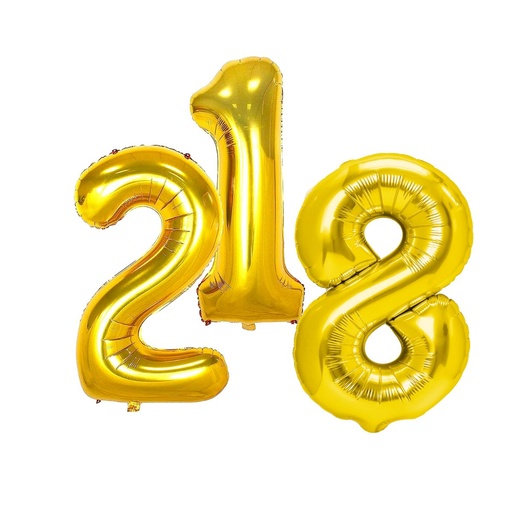 Globo Número 80 cm 32" Dorado