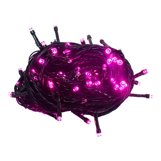 [STC20213453] Serie Navidad Cable Verde 100 Focos Rosa  ZSD-062