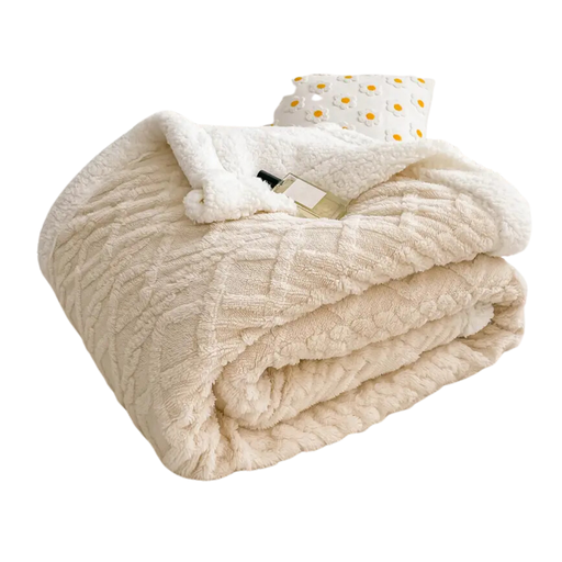 [STC20213517] Cobertor Aborregado Trenzada MAT 180x200  T-30341