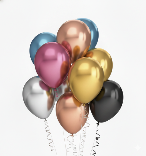 Globo Cromado 12" 100pzas